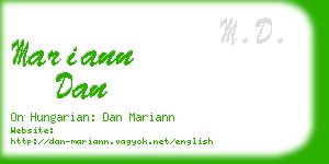 mariann dan business card